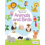Children's-Book-Wipe-&-Clean- Animals-|-Reusable- Workbook-with- Marker